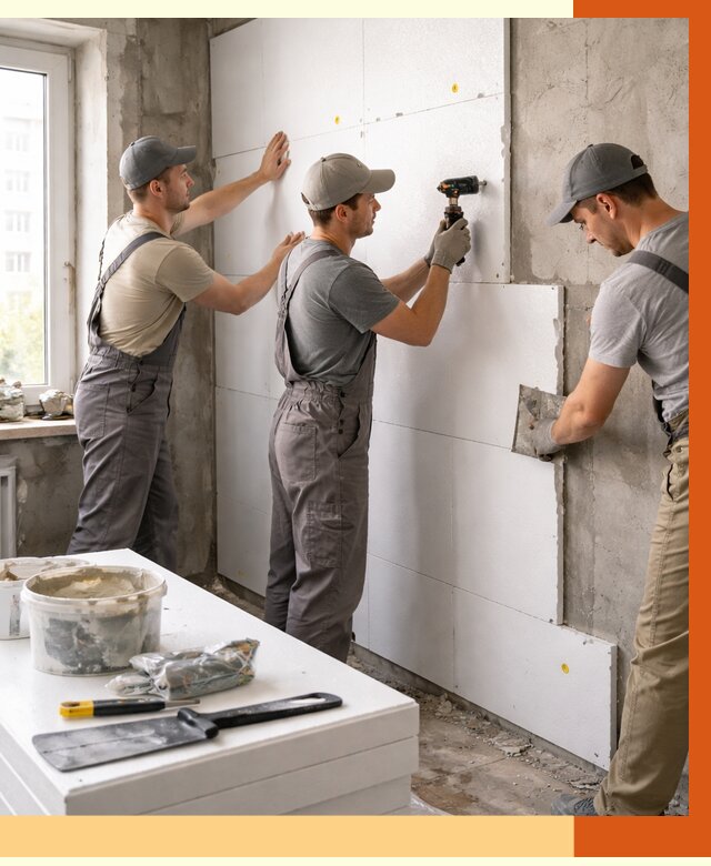 Утепление пенопластом домов и стен в Дагестанских Огнях от 1910 руб. — ТепломастерДгс