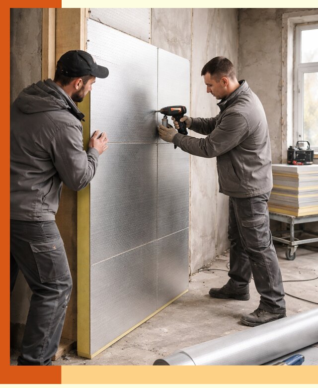 Утепление PIR панелями домов и зданий в Дагестанских Огнях