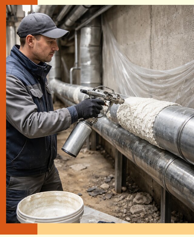 Утепление труб жидкой теплоизоляцией в Дагестанских Огнях