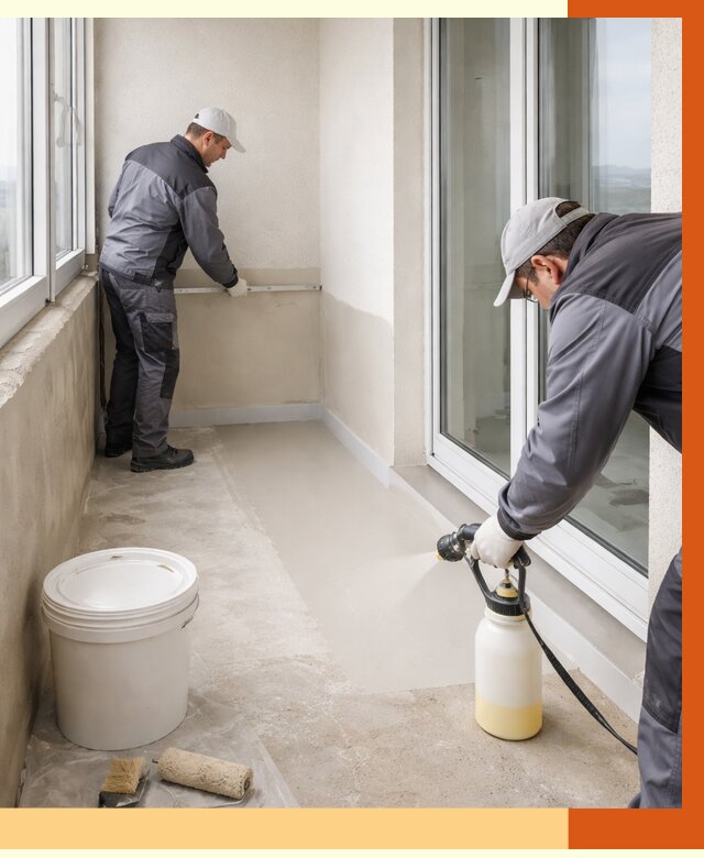 Утепление балкона жидкой теплоизоляцией в Дагестанских Огнях от 5936 руб./м2 | ТепломастерДгс