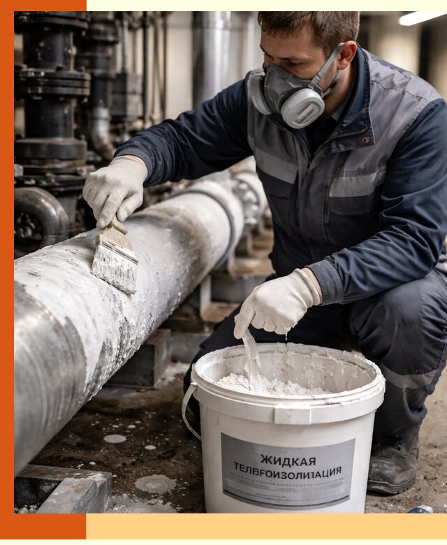 Утепление оборудования жидкой теплоизоляцией в Дагестанских Огнях