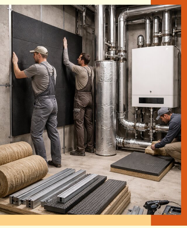 Шумоизоляция котельной в Дагестанских Огнях от 6710 руб. под ключ | Профессиональная звукоизоляция — ТепломастерДгс