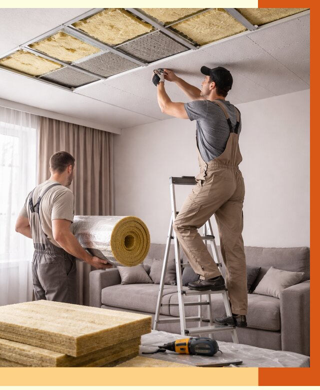 Шумоизоляция потолка в Дагестанских Огнях от 2323 руб. под ключ | Профессионально — ТепломастерДгс