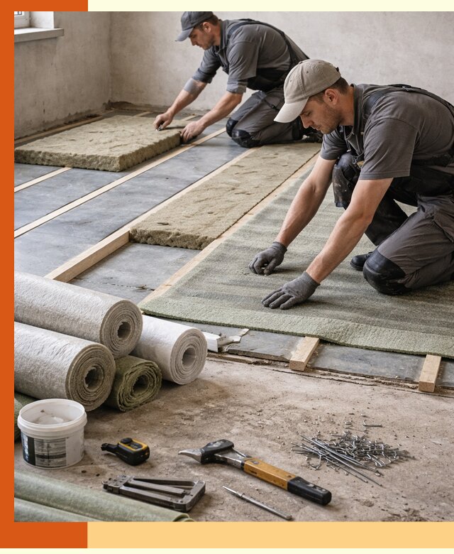 Шумоизоляция пола в Дагестанских Огнях — профессиональная звукоизоляция помещений