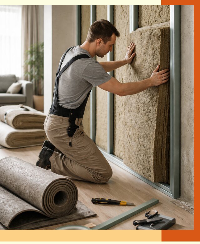 Шумоизоляция перегородок в Дагестанских Огнях от 1703 руб. за м2 — ТепломастерДгс