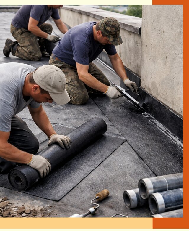 Гидроизоляция кровли в Дагестанских Огнях от 4645 руб. — профессиональная гидроизоляция крыши | ТепломастерДгс