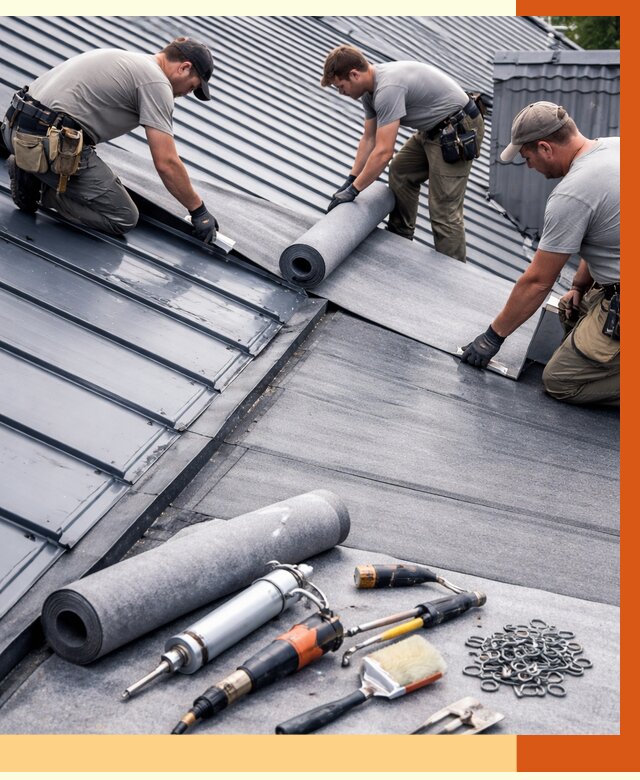 Гидроизоляция металлической кровли полимочевиной в Дагестанских Огнях от 8775 руб. | ТепломастерДгс