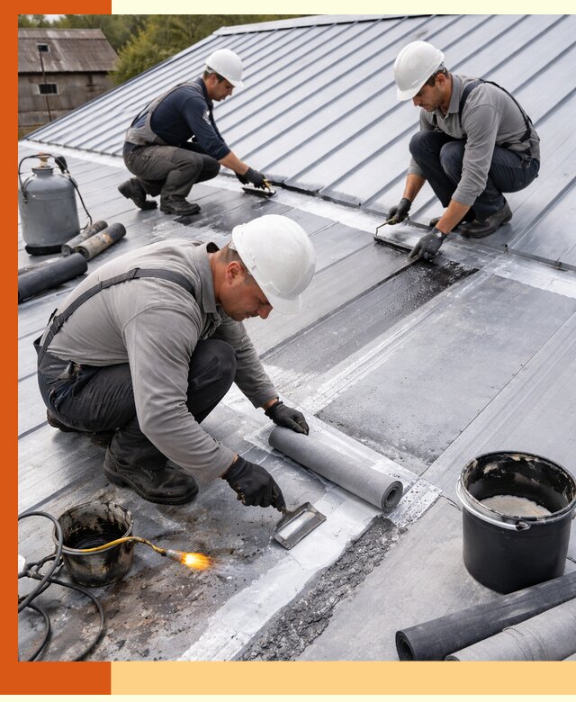 Гидроизоляция металлической кровли с гарантией в Дагестанских Огнях