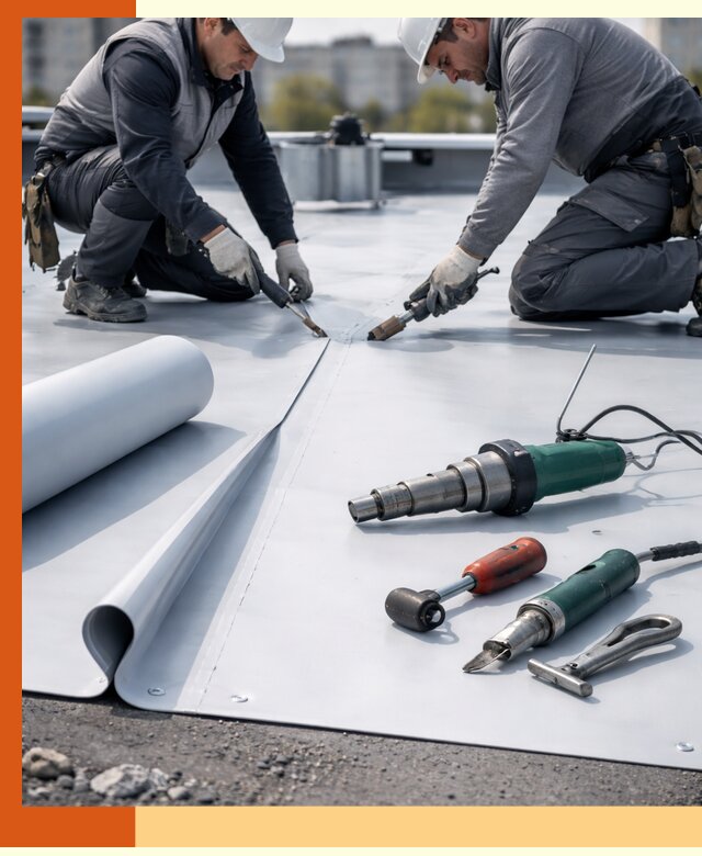 Гидроизоляция мембранной кровли в Дагестанских Огнях: монтаж и ремонт быстро