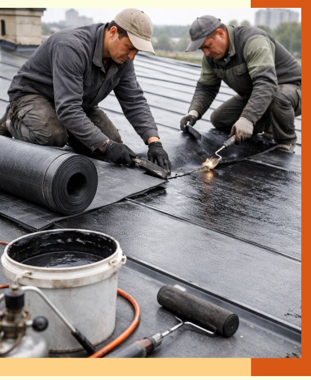 Гидроизоляция фальцевой кровли в Дагестанских Огнях от 7742 руб. под ключ | ТепломастерДгс