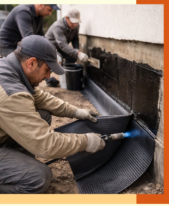 Гидроизоляция цоколя и отмостки в Дагестанских Огнях от 8775 руб. — ТепломастерДгс