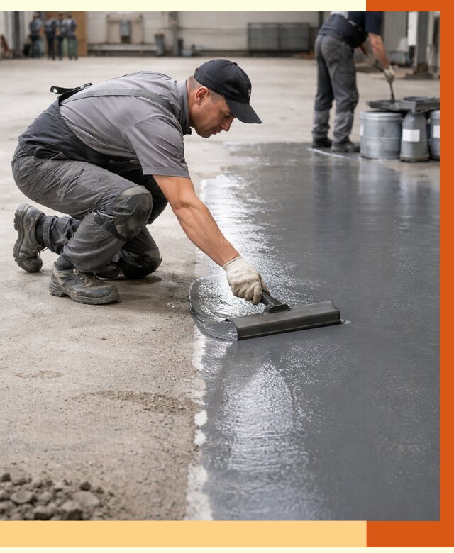 Гидроизоляция промышленного пола в Дагестанских Огнях от 1239 руб./м2 — ТепломастерДгс специалисты под ключ