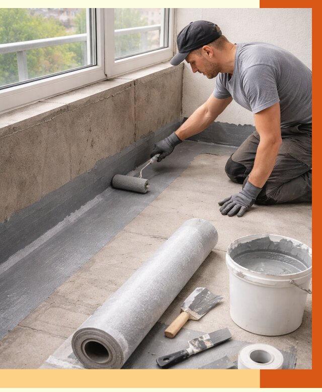 Профессиональная гидроизоляция балкона в Дагестанских Огнях от 4336 руб. | ТепломастерДгс