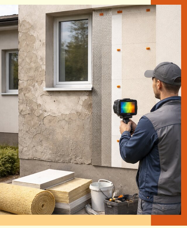 Тепловизионное обследование фасада в Дагестанских Огнях от 4645 руб. под ключ | ТепломастерДгс