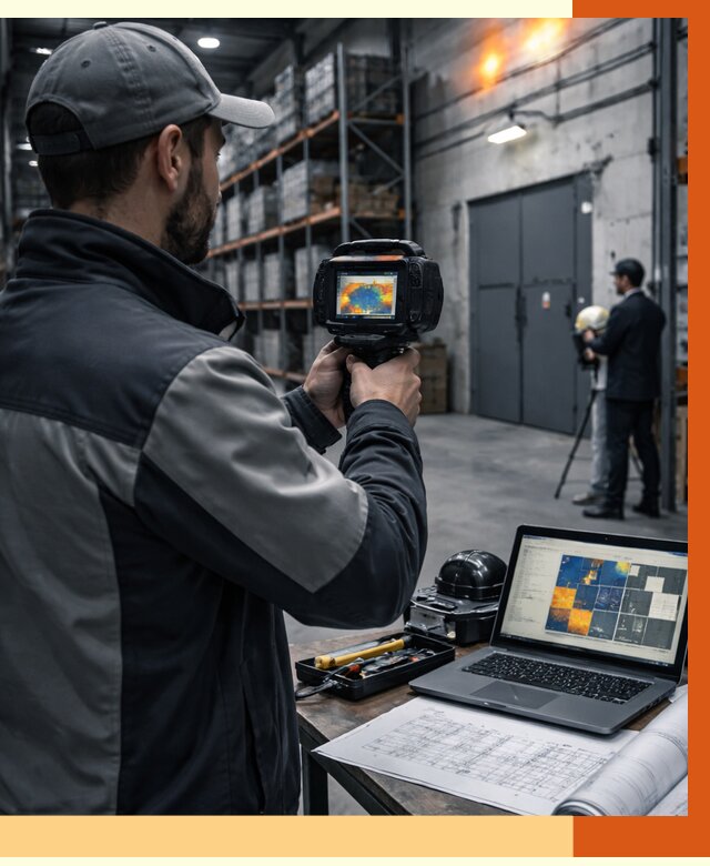 Тепловизионное обследование склада в Дагестанских Огнях от 6710 руб. | ТепломастерДгс