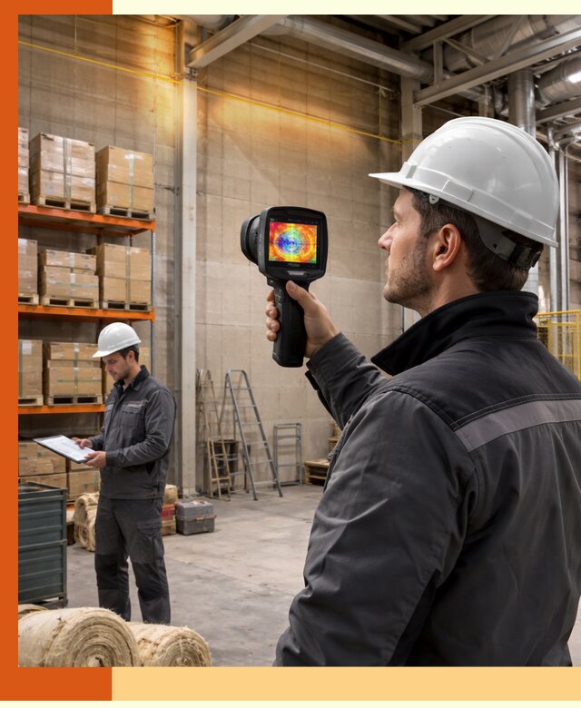 Тепловизионное обследование склада и выявление утечек в Дагестанских Огнях