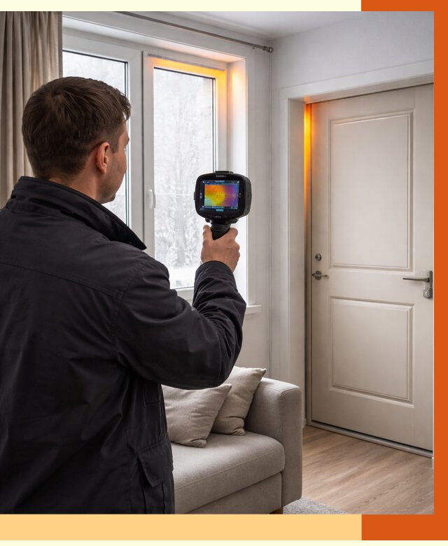Тепловизионное обследование окон и дверей в Дагестанских Огнях от 4645 руб. | ТепломастерДгс