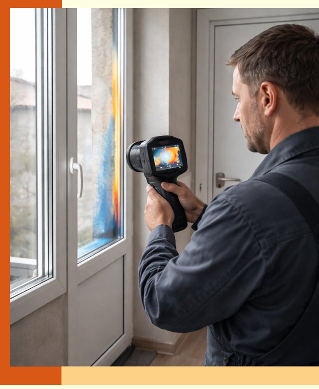 Тепловизионное обследование окон и дверей в Дагестанских Огнях