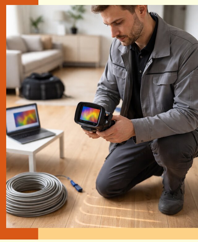 Тепловизионное обследование тёплого пола в Дагестанских Огнях для точной диагностики