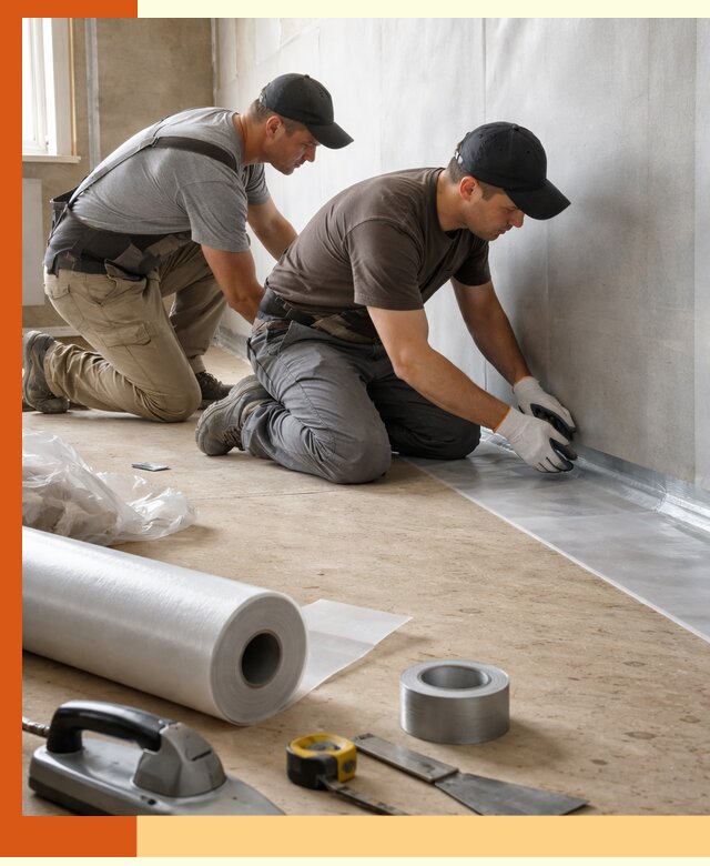 Монтаж пароизоляции для дома и помещений в Дагестанских Огнях