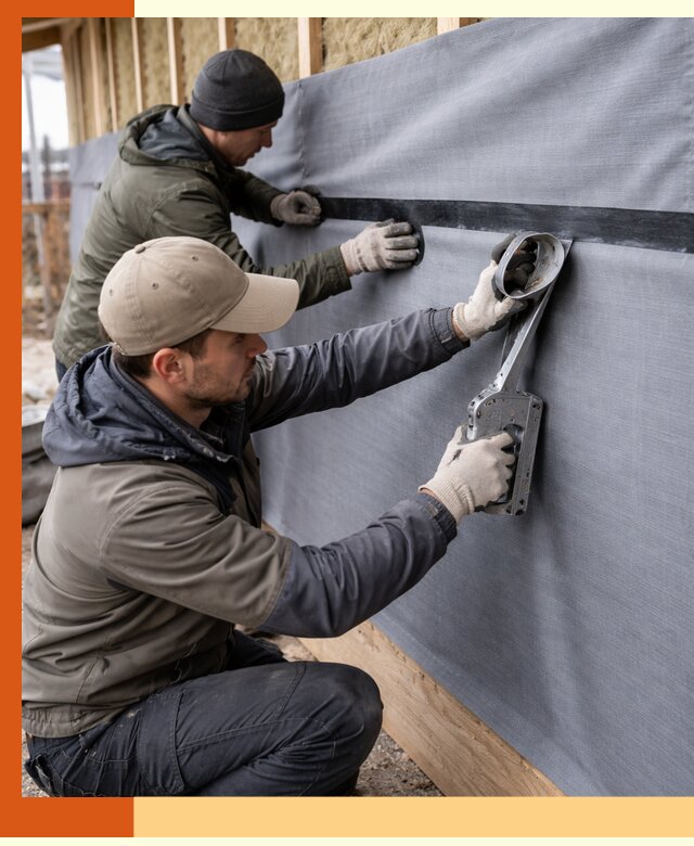 Монтаж ветроизоляции зданий и конструкций в Дагестанских Огнях