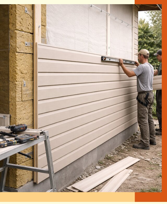 Монтаж сайдинга после утепления в Дагестанских Огнях от 1910 руб. — обшивка и облицовка | ТепломастерДгс