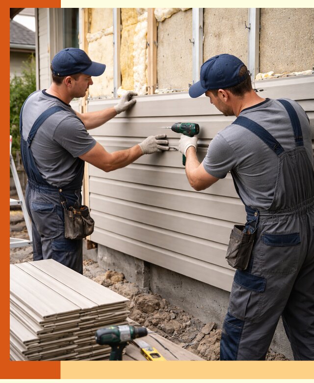 Монтаж сайдинга после утепления в Дагестанских Огнях качественно и надежно